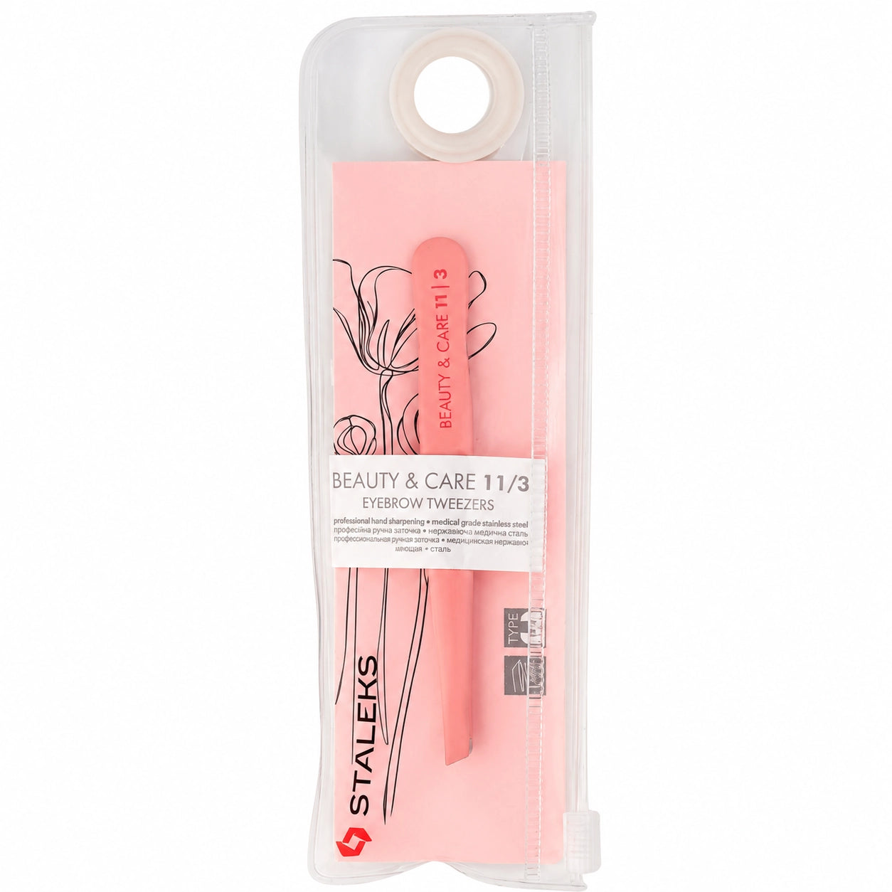 Pinça Sobrancelhas Staleks Beauty & care 11 tipo 3 Pink