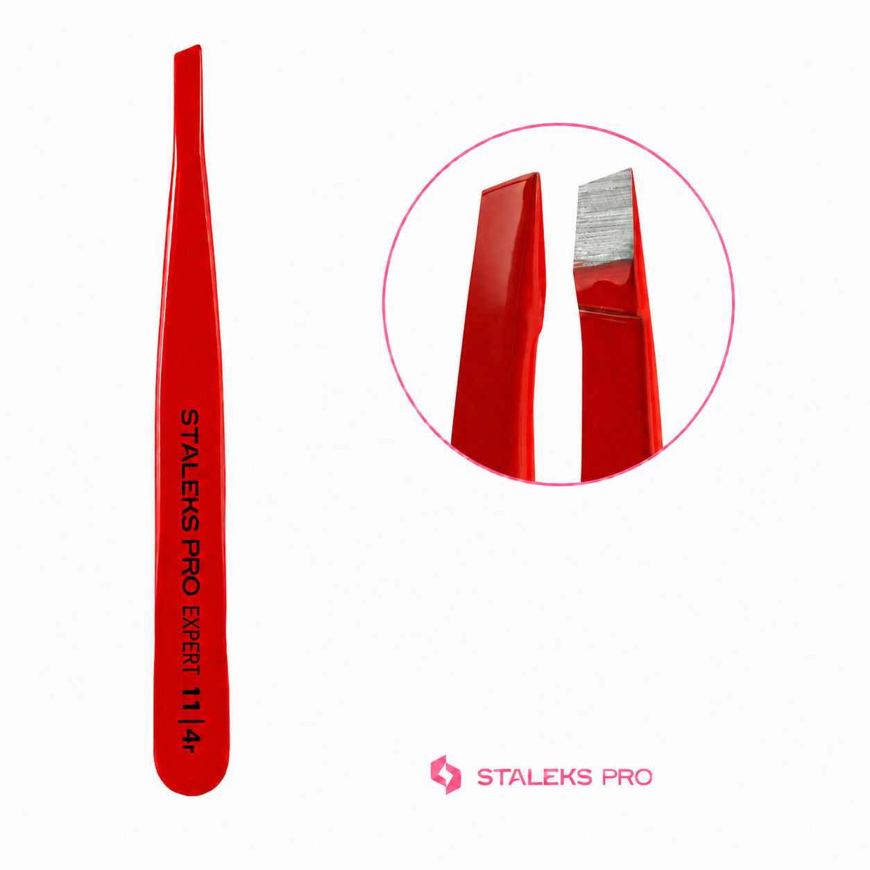 Pinça Sobrancelhas Staleks Expert 11 tipo 4 Red
