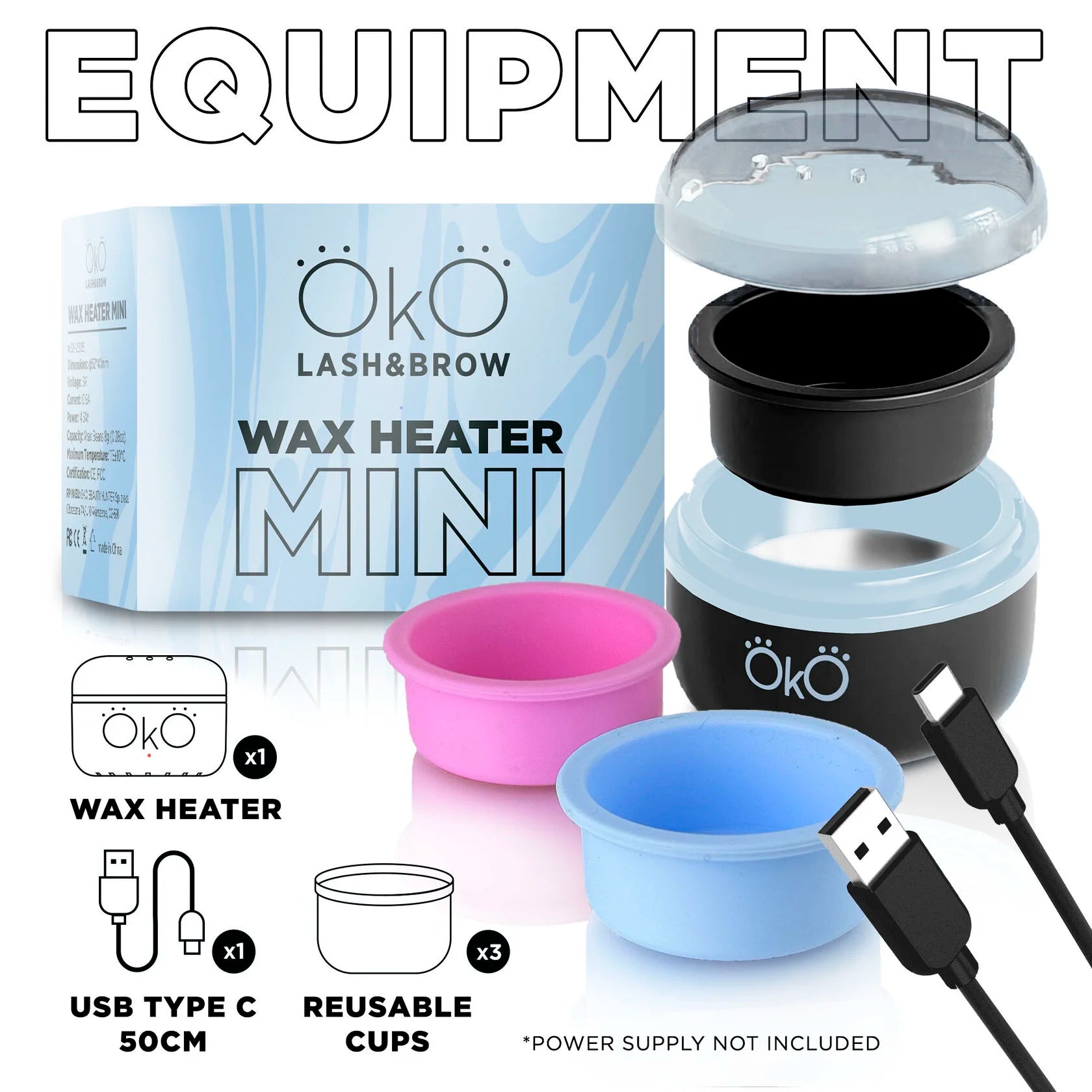 Mini Aquecedor de Cera Preto - OKO