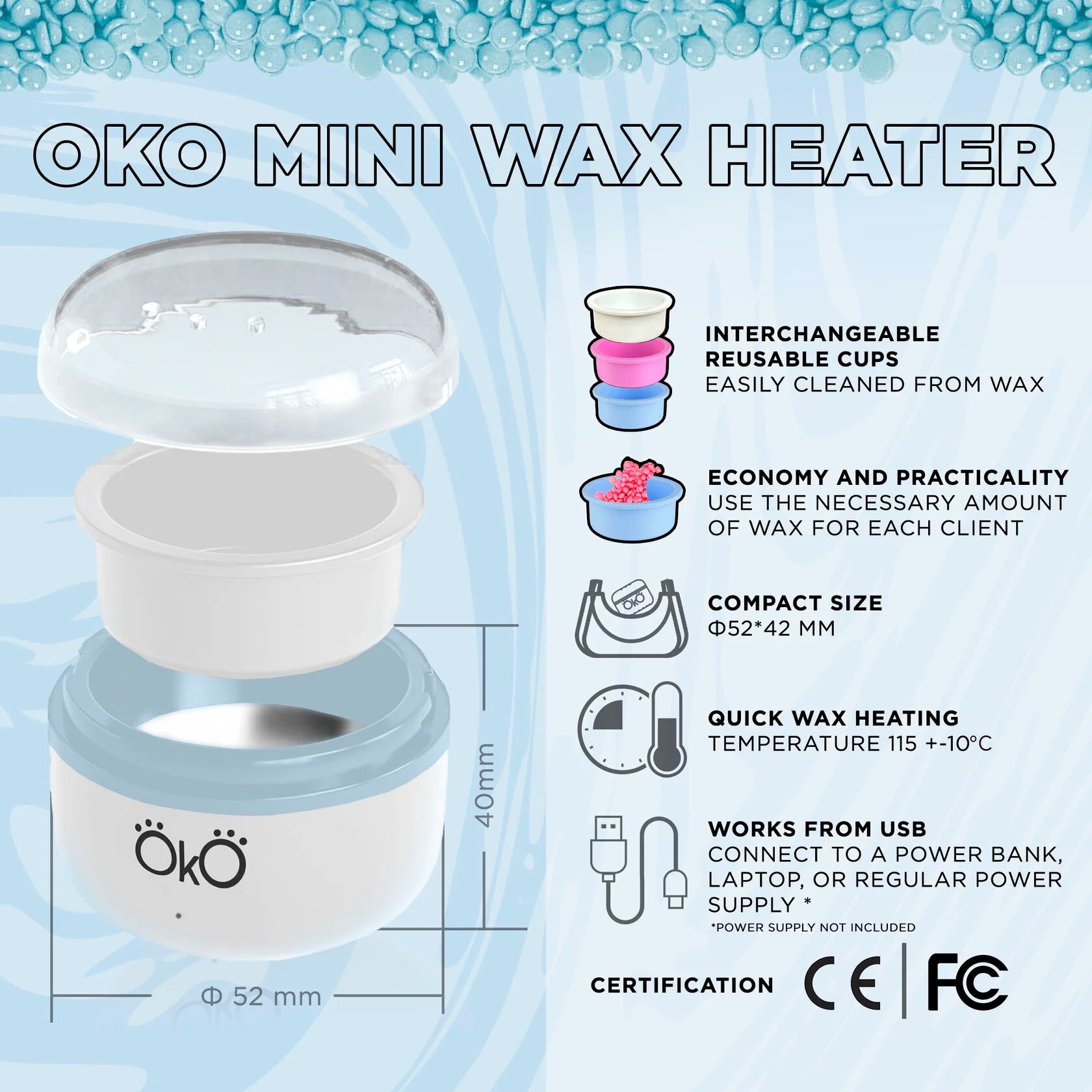 Mini Aquecedor de Cera Branco - OKO