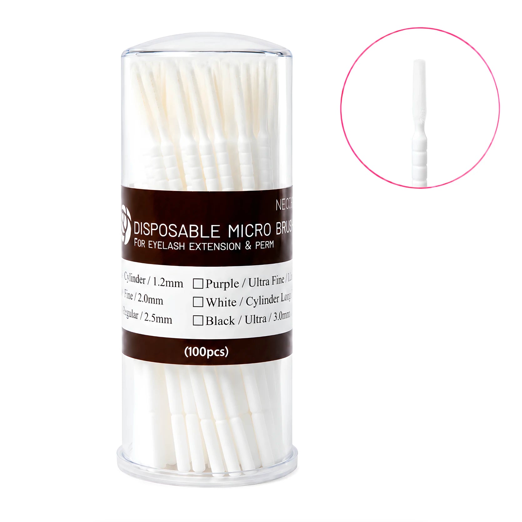 Microbrush Cylinder Long 2.0 mm 100 uni.