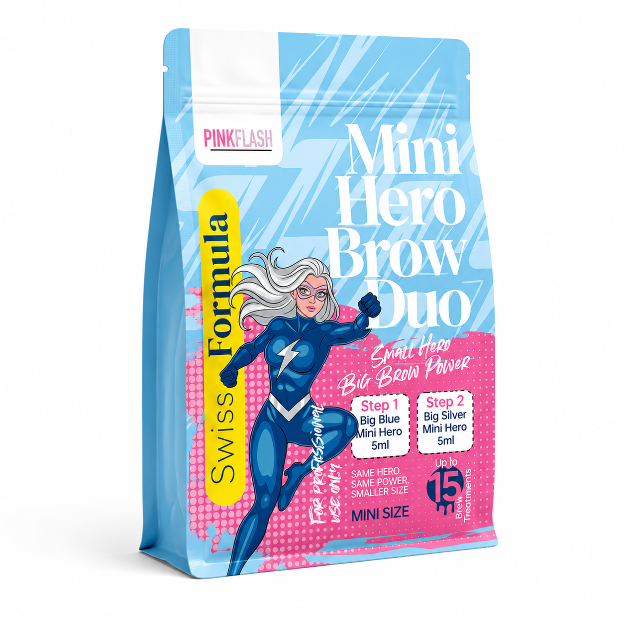 Mini Kit Big Blue + Big silver Brow Lamination - Pink Flash