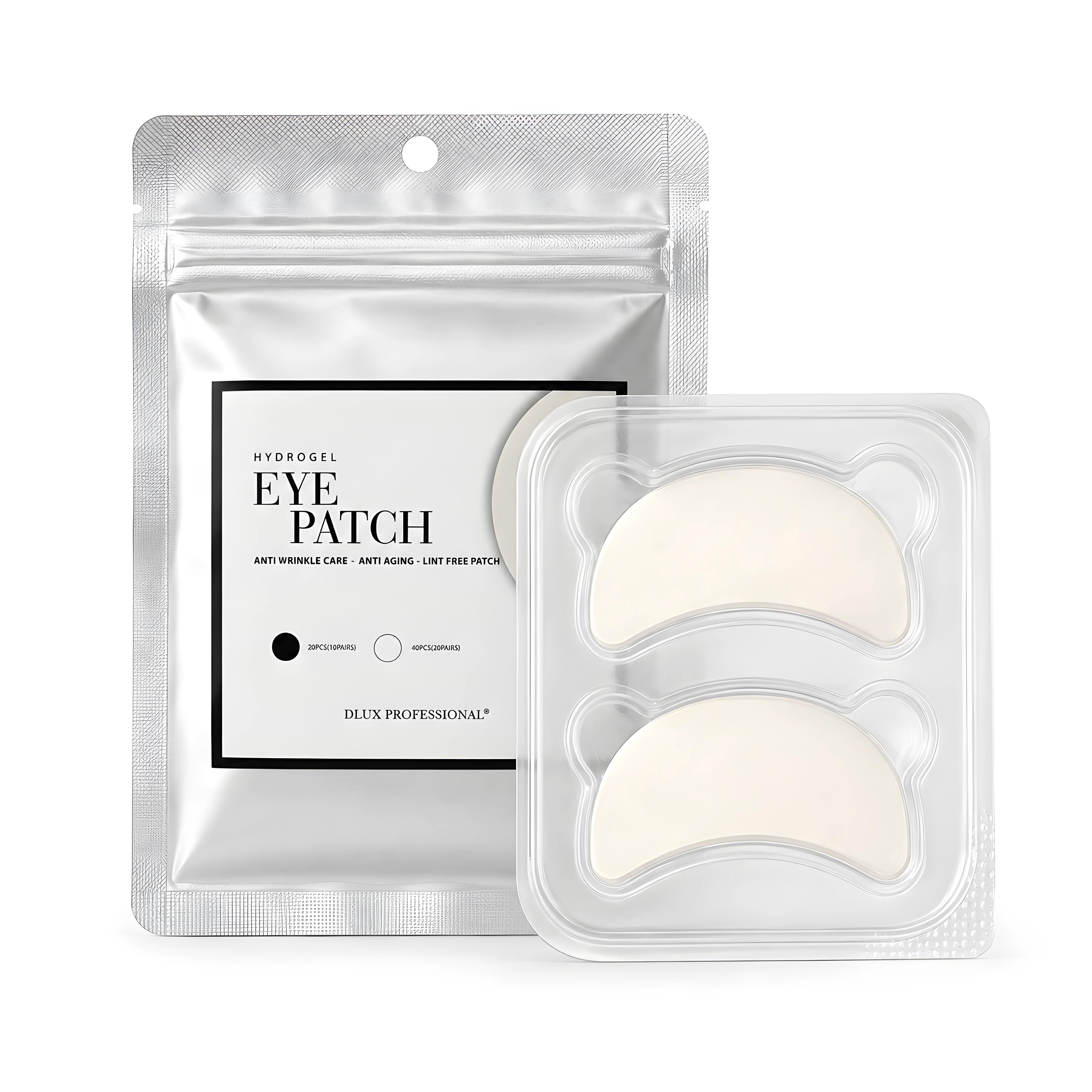 Eyepads Hydrogel Extra Brancos 10 Pares Dlux