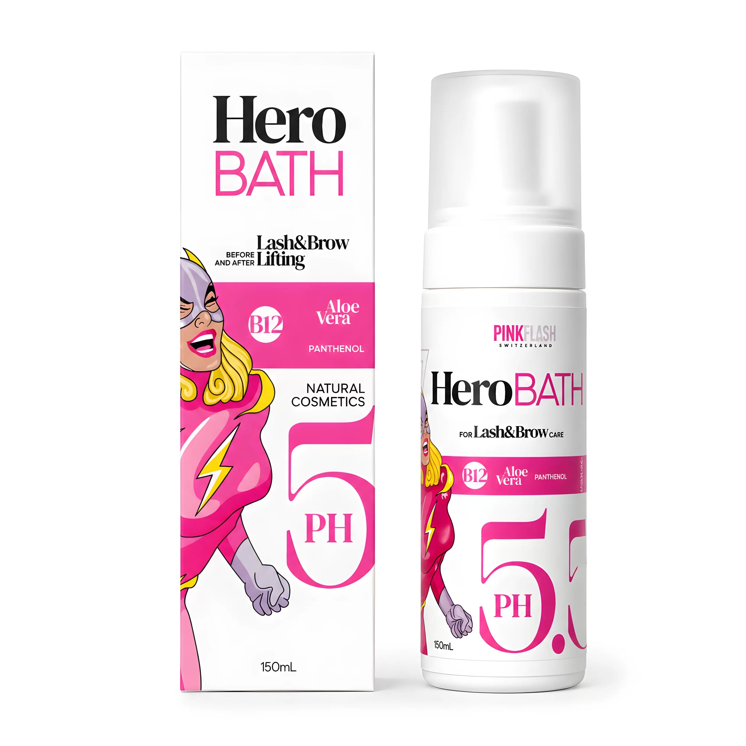 Espuma de Limpeza Lash & Brow 150 ml - Pink Flash