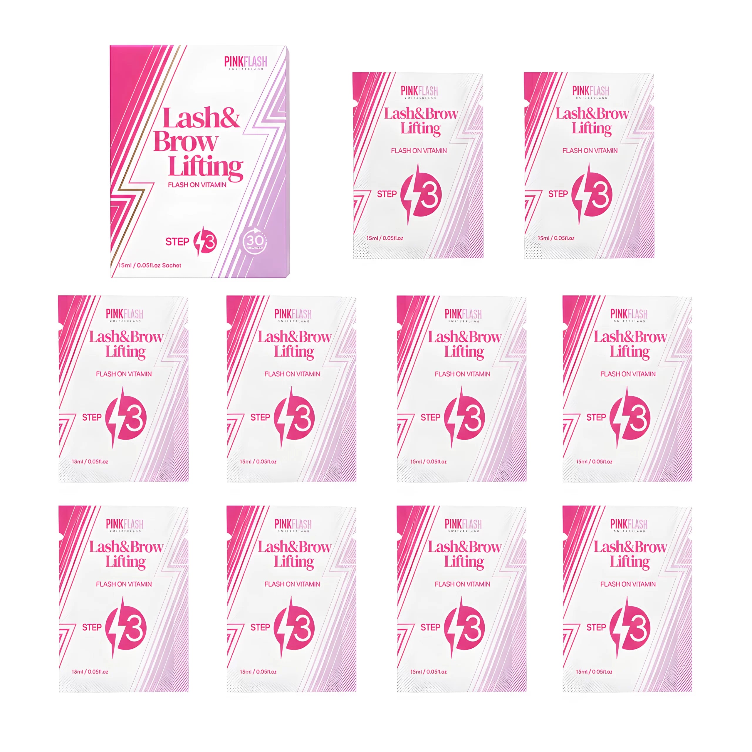 Passo 3 Vitamin - 10x1,5 ml Lash & Brow - Pink Flash