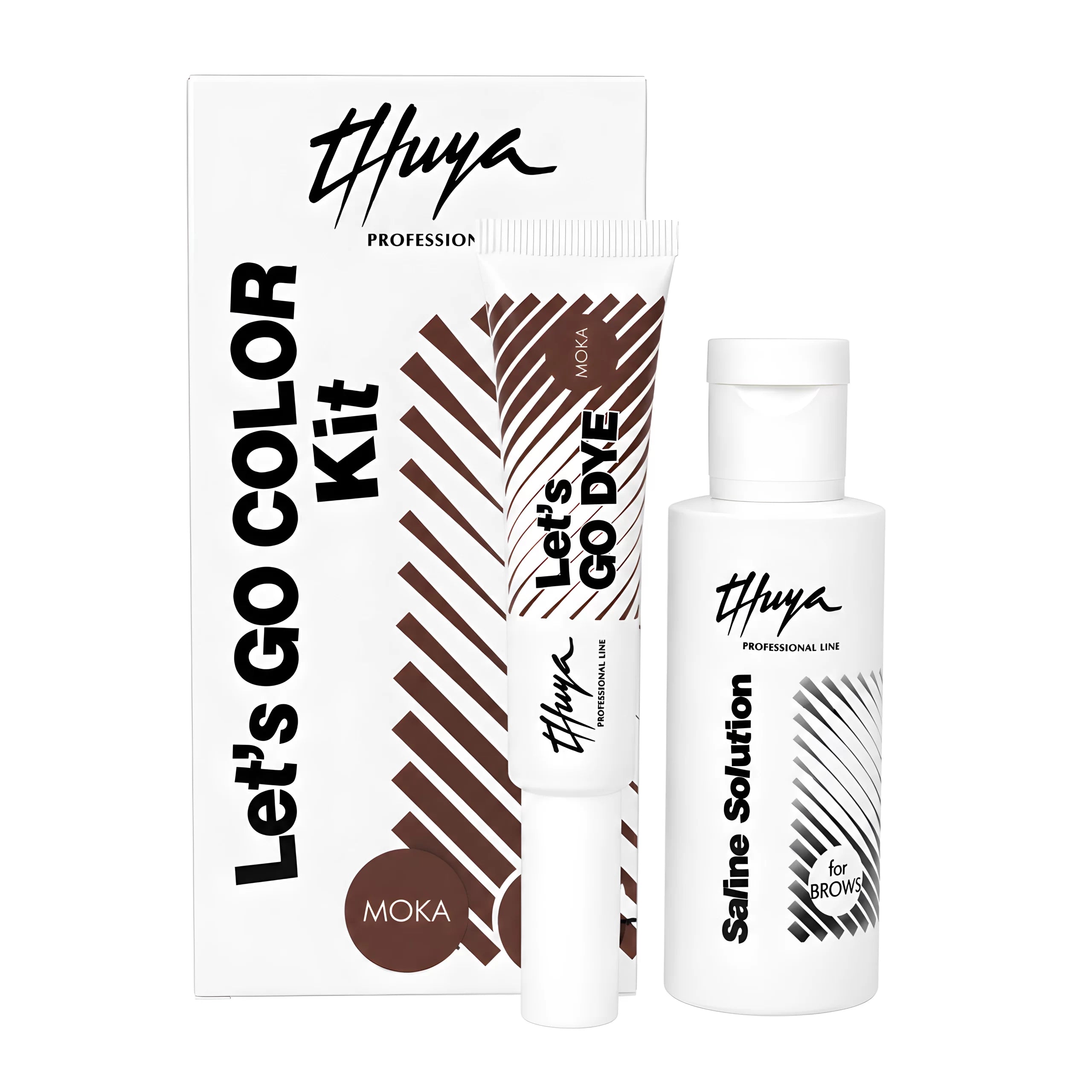 Kit Solução Salina + Coloração Direta Sem Oxidante Pestanas - Thuya