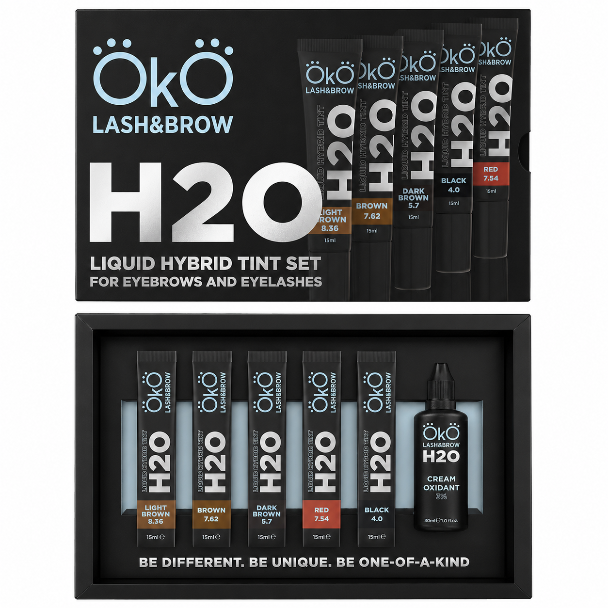 Kit Coloração Sobrancelhas Efeito Henna + Oxidante - OkO