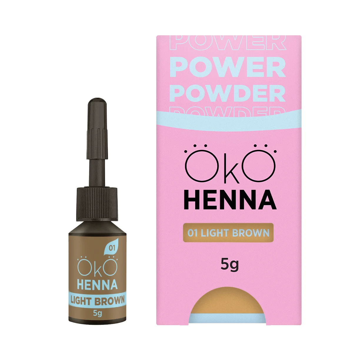 Henna Sobrancelhas em Pó Castanho Claro 5grs - OKO