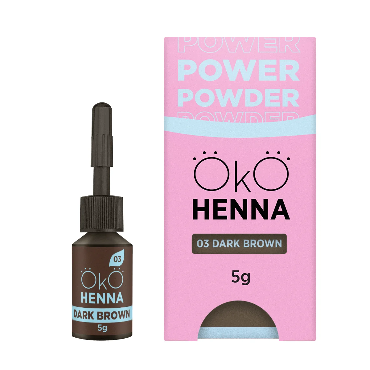 Henna Sobrancelhas Em Pó Castanho Escuro 5grs - OKO
