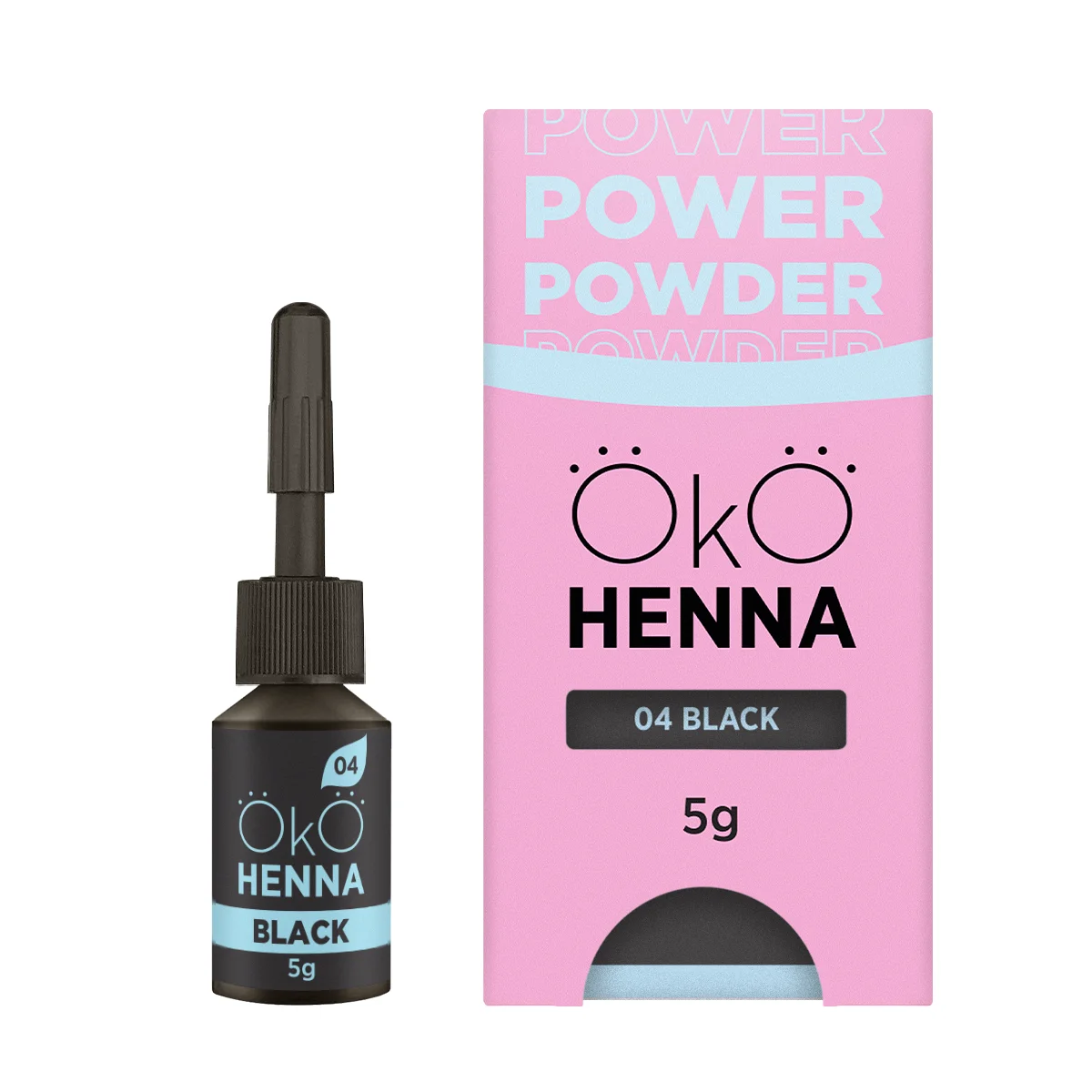 Henna Sobrancelhas Em Pó Preto 5grs - OKO