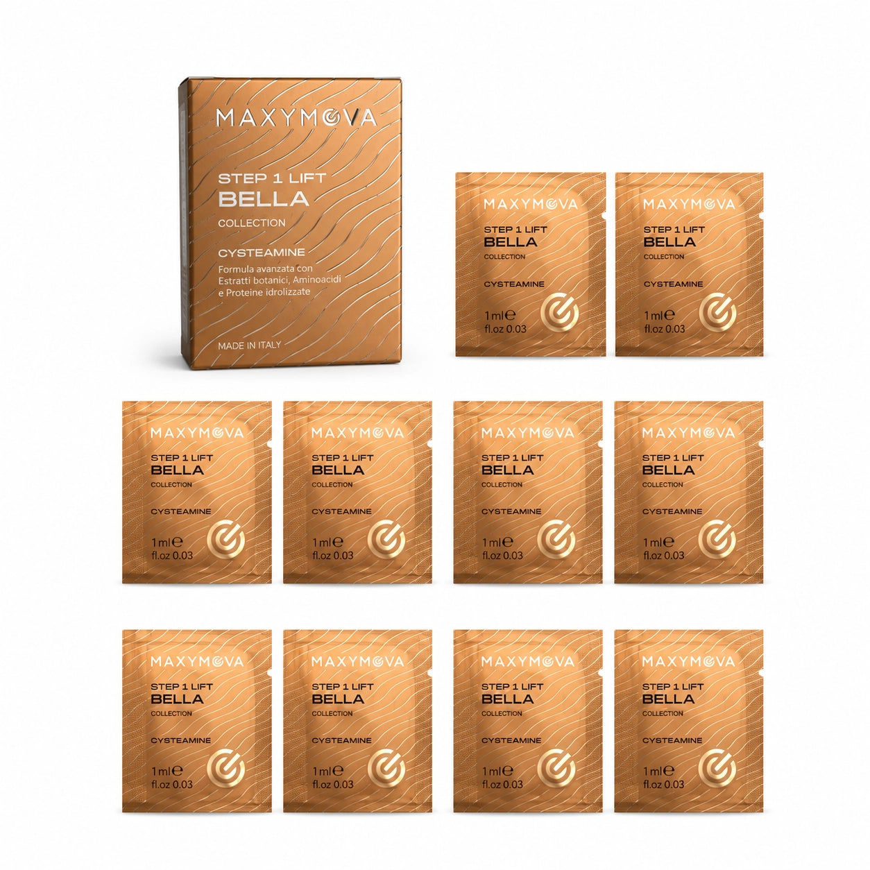 Passo 1 Cisteamina 10x1 ml Lash Coreano & Brow Lamination - Maxymova