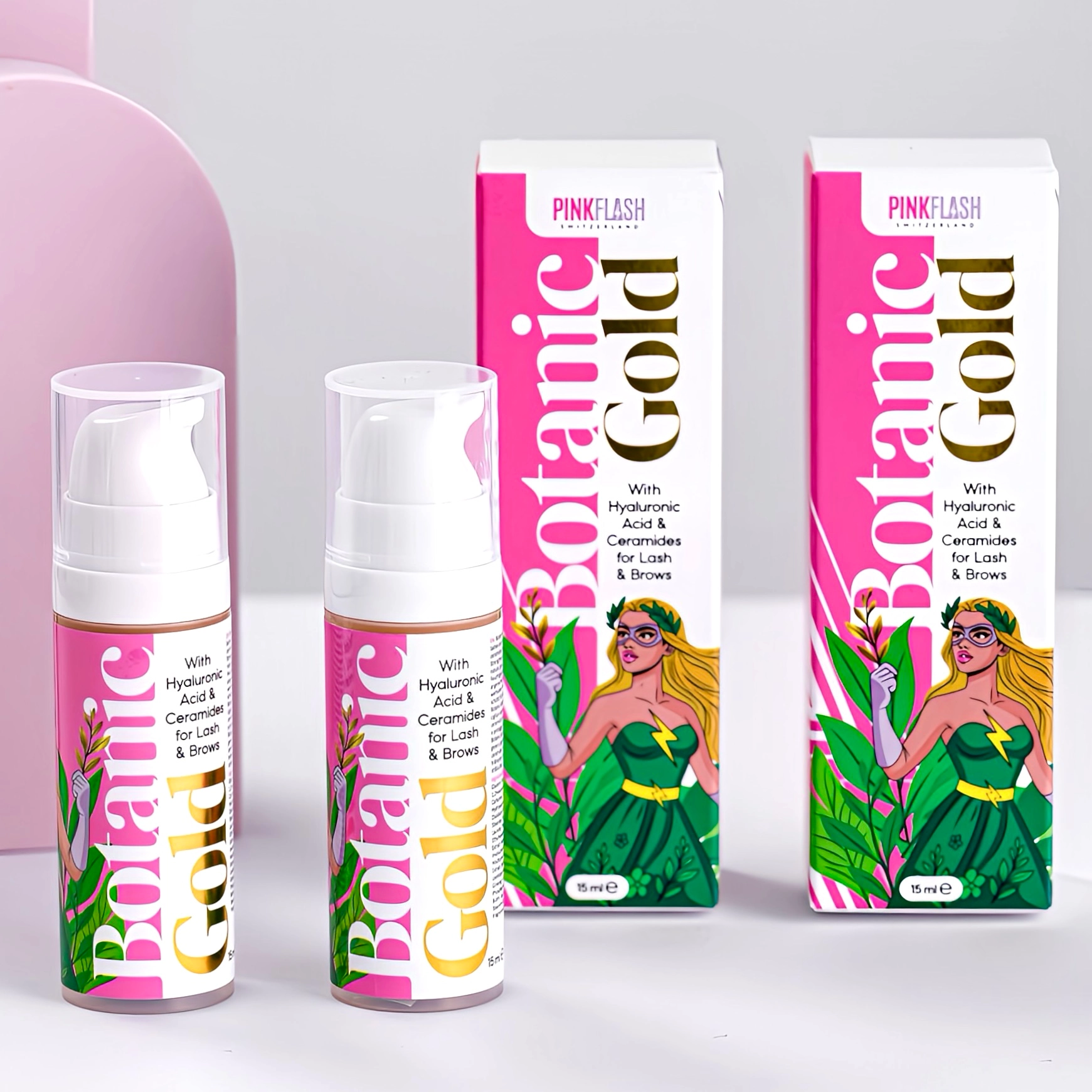 Sérum Botanic Gold 15 ml Lash & Brow - Pink Flash