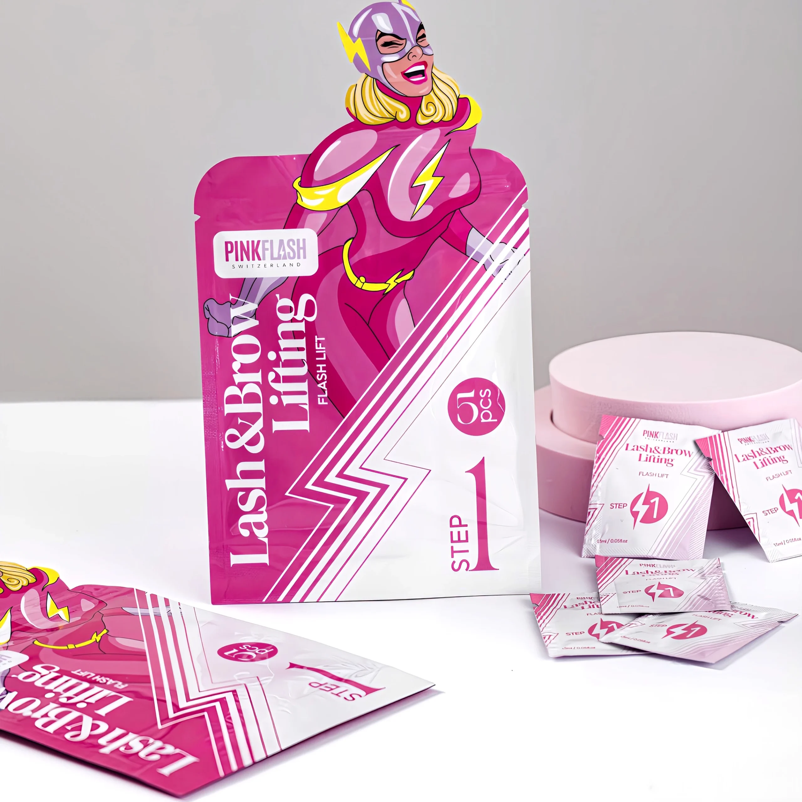 Passo 1 Permanente 5×1,5 ml Lash & Brow – Pink Flash - Image 4