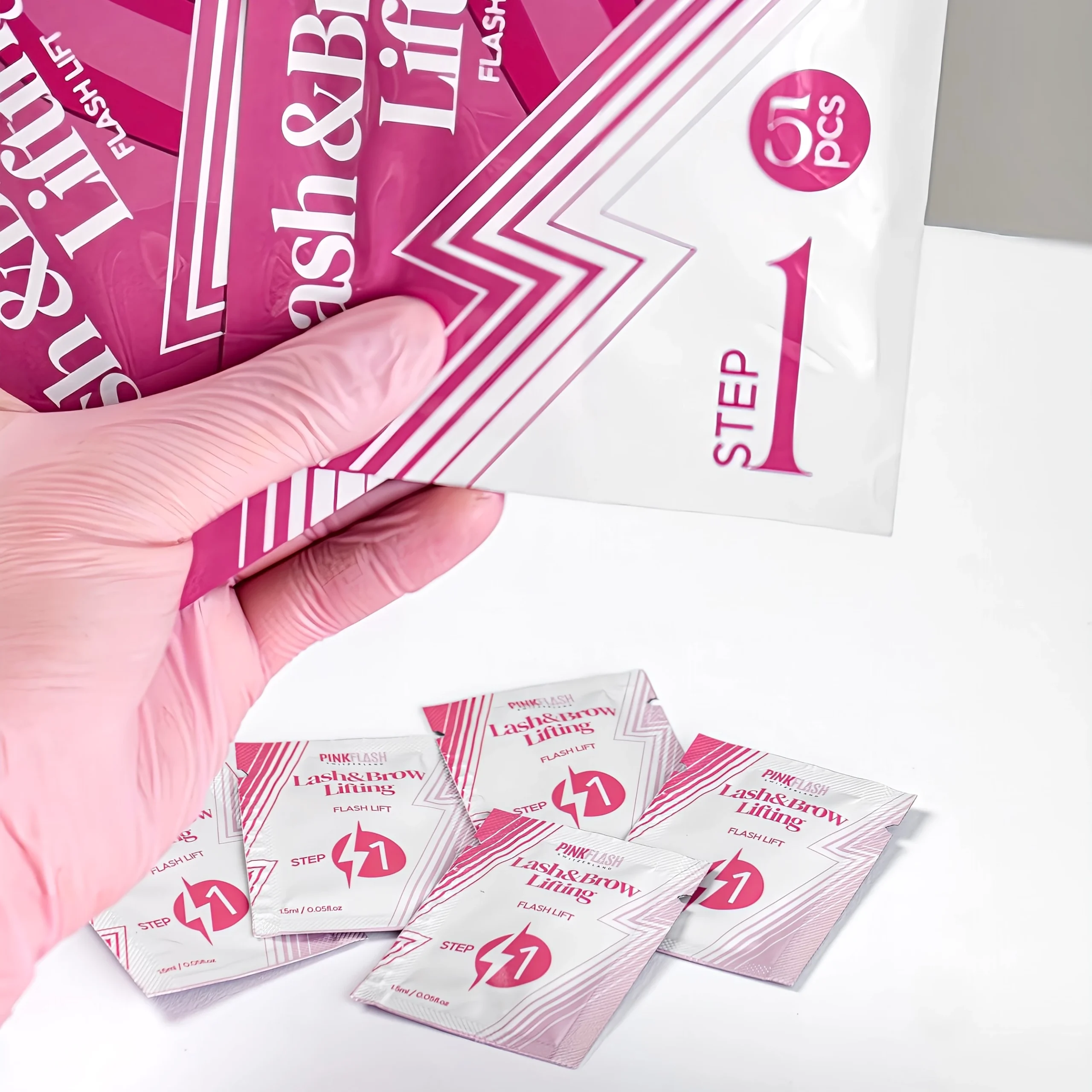 Passo 1 Permanente 5×1,5 ml Lash & Brow – Pink Flash - Image 3