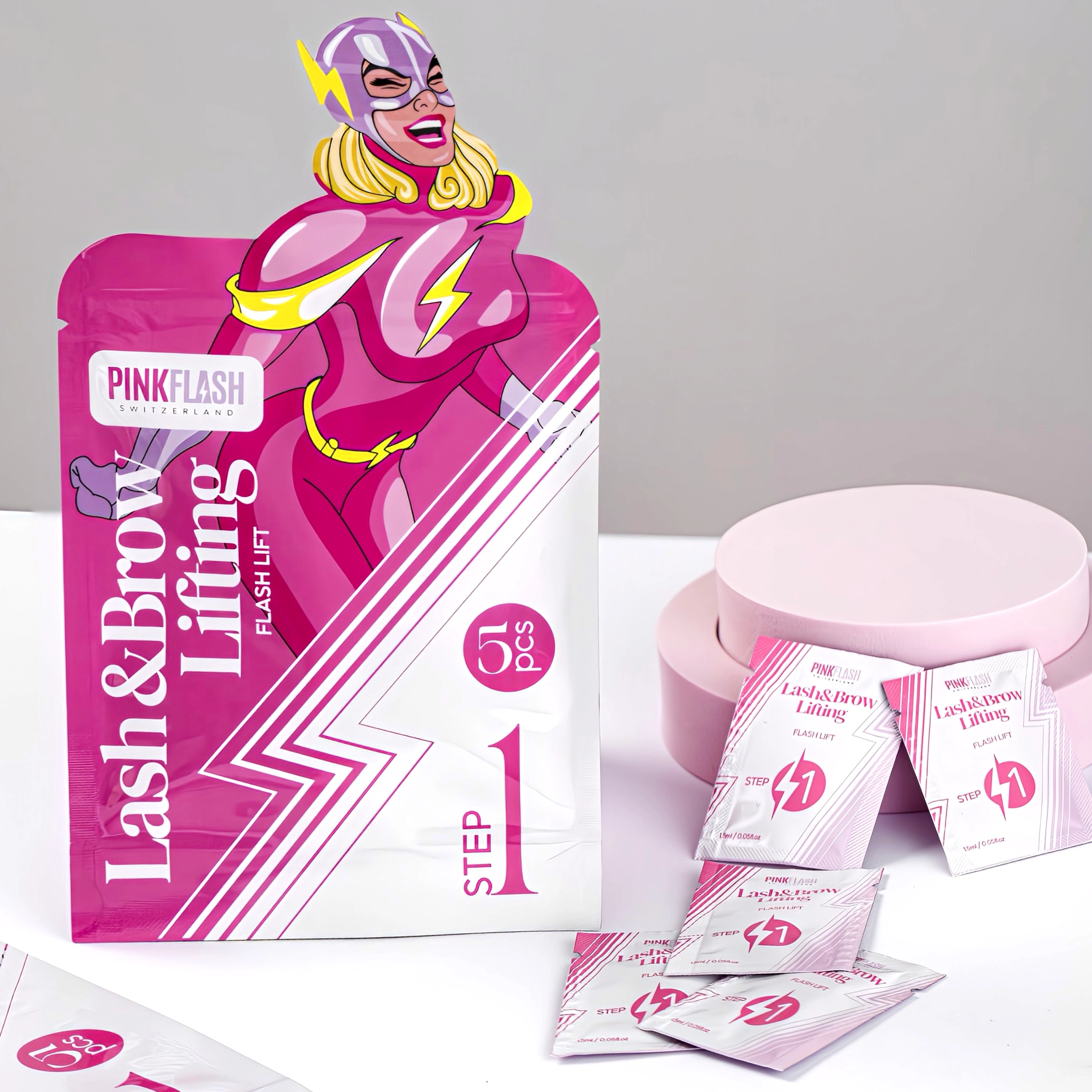 Passo 1 Permanente 5×1,5 ml Lash & Brow – Pink Flash