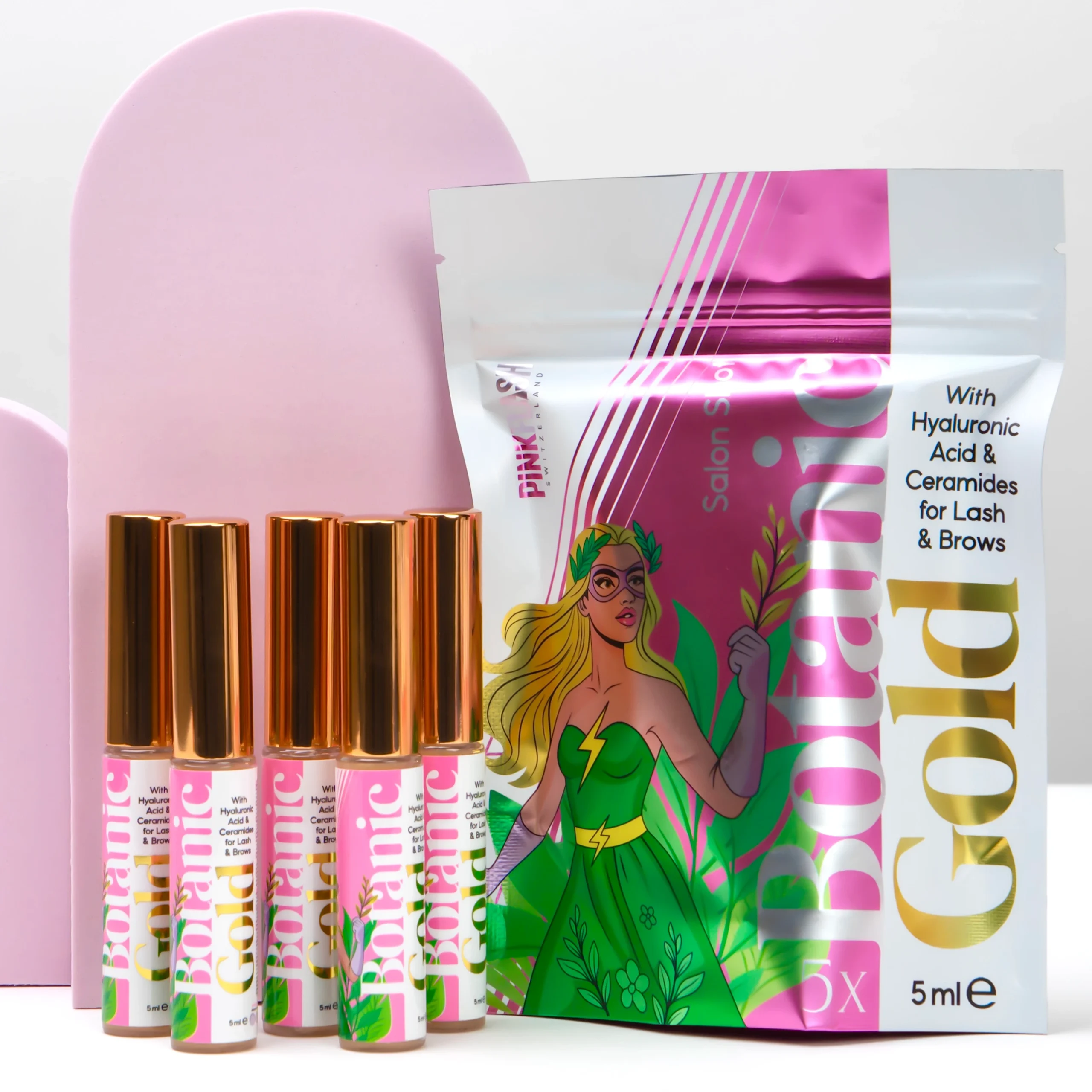 Pack 5 unidades - Sérum Botanic Gold 5 ml Lash & Brow - Pink Flash - Image 3